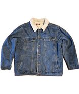 Red Ranch Jean Jacket Sherpa Lined Size 2x Chore Coat - $64.35