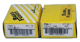Lot Of 9 New Cooper Bussmann FNM-1 & 9 New FNA-1 Fusetron Fuses - $42.95
