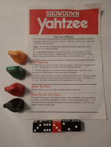 1991 Yahtzee Showdown Game Replacement Parts Pieces Pawns Instructions  ... - £10.27 GBP