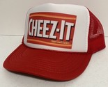 Vintage Cheez-it Trucker Hat  snapback Unworn Red Cap Party Hat Summer S... - £14.25 GBP