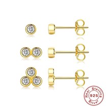 CANNER 2022 Fashion Jewelry Accessories Multiple Earring Set 925 Silver Zircon P - £9.54 GBP