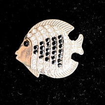 Decorative Removable Rhinestone Fish Cover Silver Tone Snap Button 1&quot; - $8.46