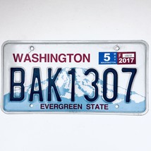2017 United States Washington Evergreen Passenger License Plate BAK1307 - $225.96 MXN