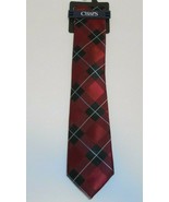 Chaps Tie Mens Red Black New Silk Polyester  - £21.79 GBP