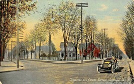 Cortland New York ~ Tompkins &amp; Owego Streets-Open Automobile ~1910s Card-
sho... - £8.00 GBP