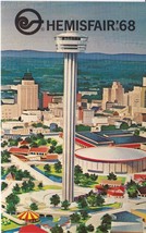 HEMISFAIR &#39;68 Tower Of The Americas SAN ANTONIO, TEXAS Postcard WORLD&#39;S ... - £7.07 GBP