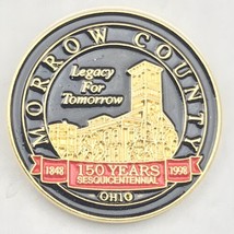 Morrow County Ohio 150 Years 1998 Vintage Pin Metal Gold Tone Enamel - $11.95