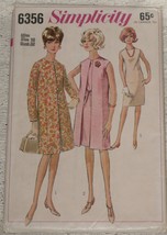Simplicity Pattern 6356 Misses&#39; Dress, Coat &amp; Sleeveless Coat Size 12 Uncut 60&#39;s - £9.40 GBP
