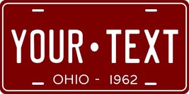 Ohio 1962 License Plate Personalized Custom Car Auto Bike Motorcycle Moped - £8.78 GBP+