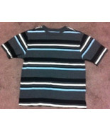Boy&#39;s Faded Glory Shirt Size 14-16--Gray/Blue/White/Black Striped - £3.15 GBP