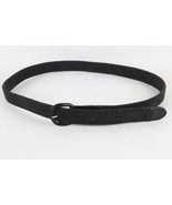 Deadstock Vtg 90s Streetwear Metal Leather Braided Stretch Belt Mens XL ... - $41.61 CAD