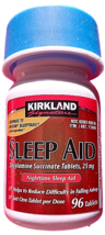 Kirkland Sleep Aid Doxylamine Succinate 25 Mg 96 tablets EXP 01/2028 - $9.71