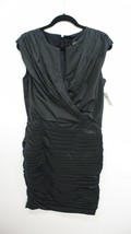 Tadashi Shoji Black Cocktail Pintucked Pleat Dress Sz 12 Style PP90509M - £131.91 GBP