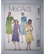 McCall’s 4871 Sewing Pattern Misses&#39; Shrug Dress Belt Size 6 - 12, UNCUT FF - €3,43 EUR