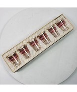 Antique Anchor Hocking Shot Glasses Set of 6 w/ Storage Box Depression Era - $69.42