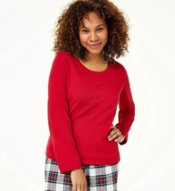 Family pajamas-Created By macy&#39;s,  ONLY TOP- Women&#39;s Top Solid Red- Size... - £7.88 GBP