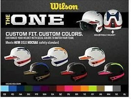 Wilson The One baseball batting custom helmet decal stickers White - £3.56 GBP