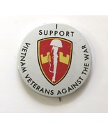 vtg Support Vietnam Veterans Against The War Peace Protest Pinback Butto... - £12.58 GBP