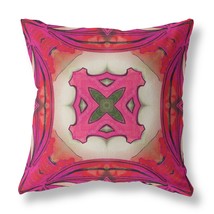 18 Hot Pink Geo Tribal Suede Throw Pillow - £43.03 GBP