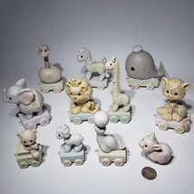 Lot of 11 Precious Moments Birthday Train Circus Figurines Baby to 10 Years 1985 - $88.95