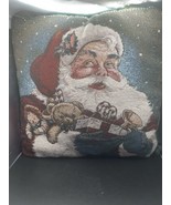 Vintage Santa Claus Throw Pillow Christmas American Weavers Embroidered ... - $13.99