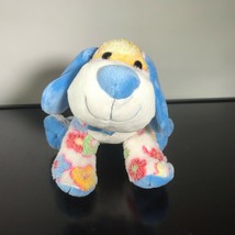 Dan Dee plush toy Puppy Dog, Blue Colorful. 9&quot; Tall sitting. Stuffed Animal  - £11.86 GBP