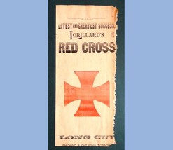 1893 antique LORILLARD RED CROSS TOBACCO AD+BLACK CROOK PLAYBILL academy... - £32.89 GBP