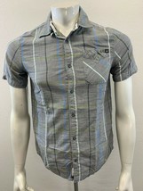 Shaun White Gray Plaid Boys Size XL Short Sleeve Button Up Shirt Skatebo... - $12.37