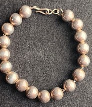 Native American Handmade Sterling Silver Navajo Pearls Bracelet - £109.16 GBP