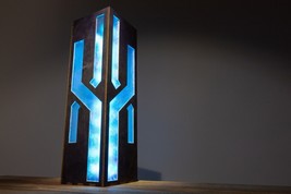 Cyberpunk Futuristic Night Lamp | Neon Inclined Lines | Sci-Fi RGB LED Lamp - £35.12 GBP