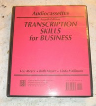 Transcription Skills for Business by Meyer, Lois, Moyer, Ruth, Cassette ... - £11.86 GBP