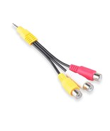 3.5mm Stereo Male to 3 RCA Female Audio Video Splitter Cable 6 Inch - $27.45 CAD