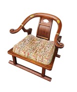 Sculptural Vintage Midcentury Asian Horseshoe Chair Baker Far East Colle... - €505,55 EUR