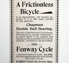 Everett Fenway Bicycles 1897 Advertisement Victorian Bikes Frictionless ... - $372.61 MXN