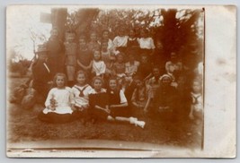 RPPC Large Group Young School Girls c1910 Postcard H24 - £7.95 GBP
