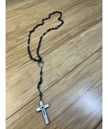 Vintage Wooden Beaded Rosary Roma Italy Cross Crucifix Christianity Cath... - $278.01 MXN