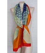 NWT Sacred Threads Artistic Colorful Patchwork Print Long Scarf - $16.83