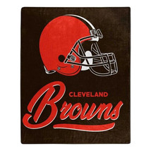 Cleveland Browns 50&quot; by 60&quot; Plush Signature Raschel Throw Blanket - NFL - £31.19 GBP