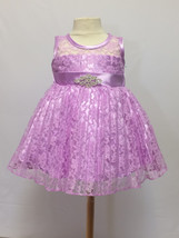  Baby Flower Girls Color Dress size 6M-9M-12M-18M-24M-2T-3T-4T/#2326 lilac - £19.97 GBP