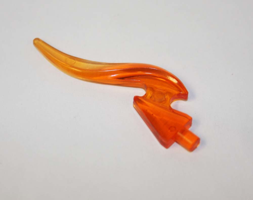 Clear Orange Fire Flame weapon piece Minifigure US Toy - $2.00