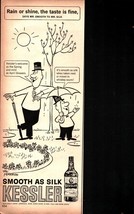 1960 Kessler Whiskey: Rain or shine cartoon  Vintage Print Ad d9 - £19.27 GBP