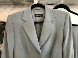 ESCADA Gris Lana Chaqueta Y Falda Traje Set Talla US10 - $553.32