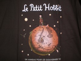 Tee Fury Hobbit Medium &quot;Le Petit Hobbit&quot; Frodo Little Prince Mash Up Brown - £10.29 GBP