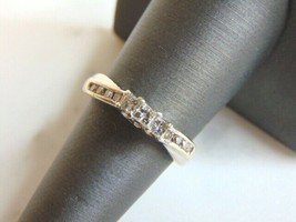 Womens Vintage Estate 10K White Gold Diamond Ring 3.8g E2276 - £244.22 GBP