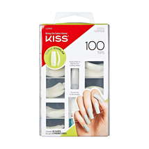 KISS Full-Cover Nails Press on Nails Curve Overlap, Clear Long Squoval 100 Count - $15.99