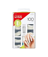 KISS Full-Cover Nails Press on Nails Curve Overlap, Clear Long Squoval 1... - $21.86 CAD