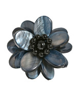 Superb Gray Lotus Mother of Pearl Floral Pin or Brooch - £15.81 GBP