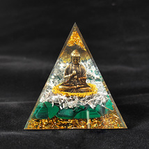 Natural Orgonite Pyramid Reiki Amethyst Energy Healing Chakra Meditation Orgone - £11.84 GBP
