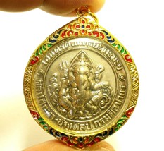 Lord Ganesh Ganesha Ganapati Om Aum Twelve Zodiac God Hindu Deity Amulet Pendant - £45.65 GBP