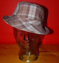 Dorfman Pacific Authentic Handmade Headwear Size M Warm Plaid Fedora Trilby - $17.49